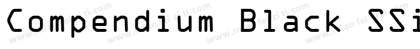 Compendium Black SSi Black字体转换
